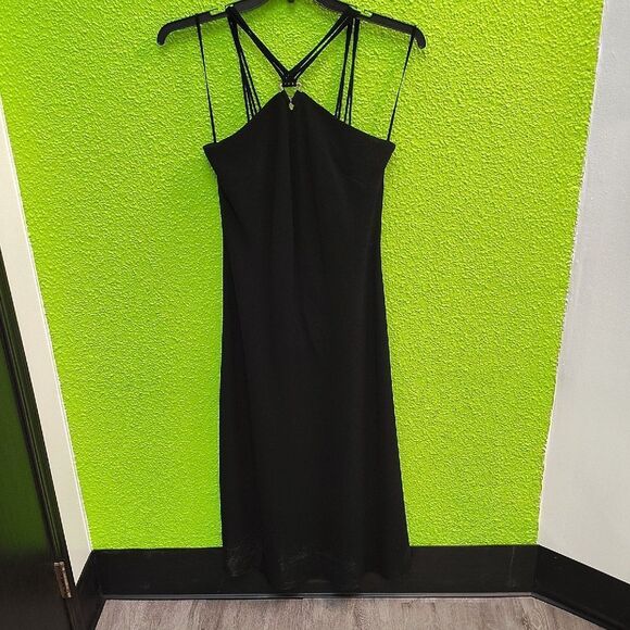 Evan Picone Black Sheath Cocktail Dress - Picture 1 of 4